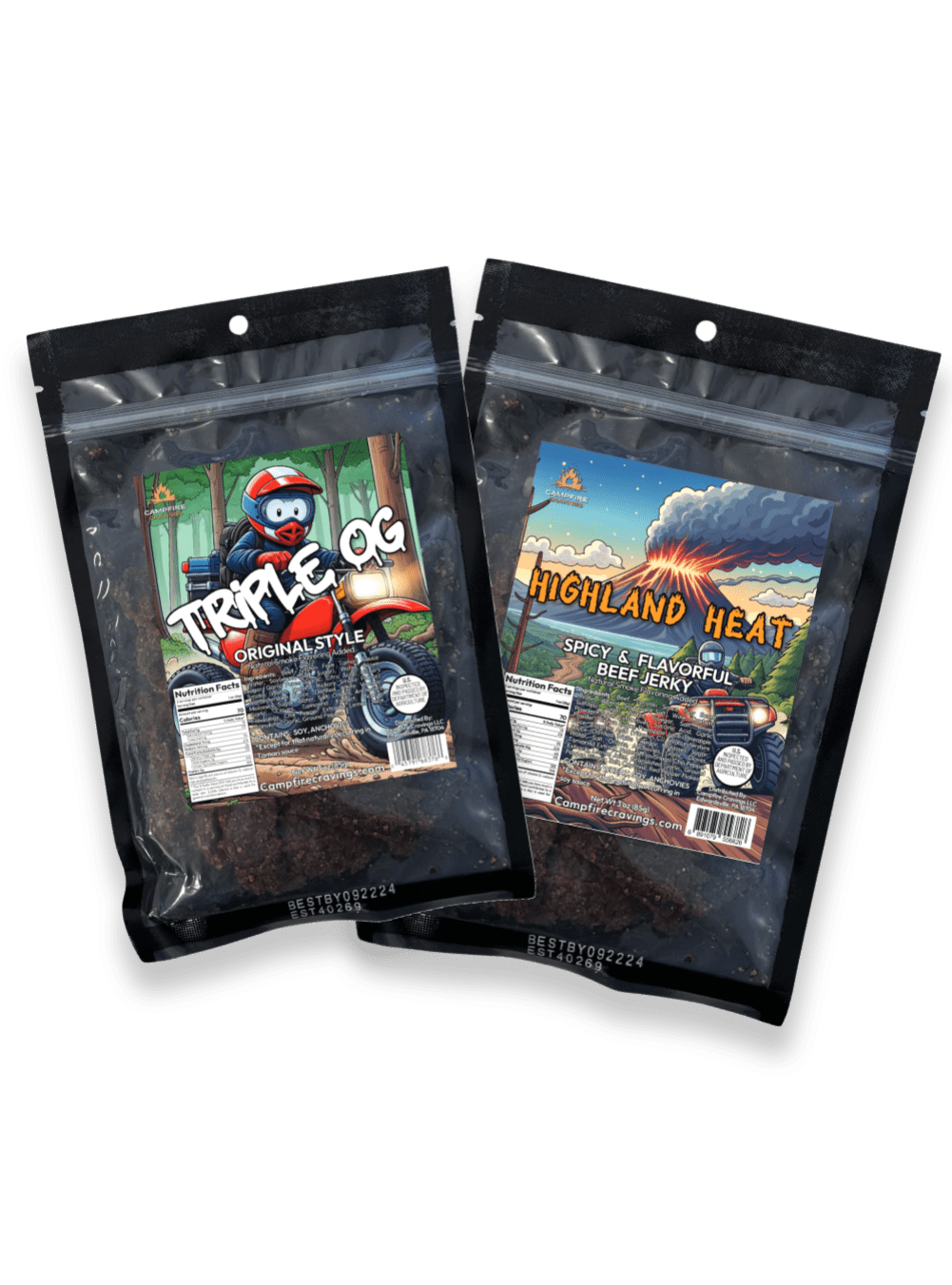 2 BAG BEEF JERKY BUNDLE - Campfire Cravings - Jerky