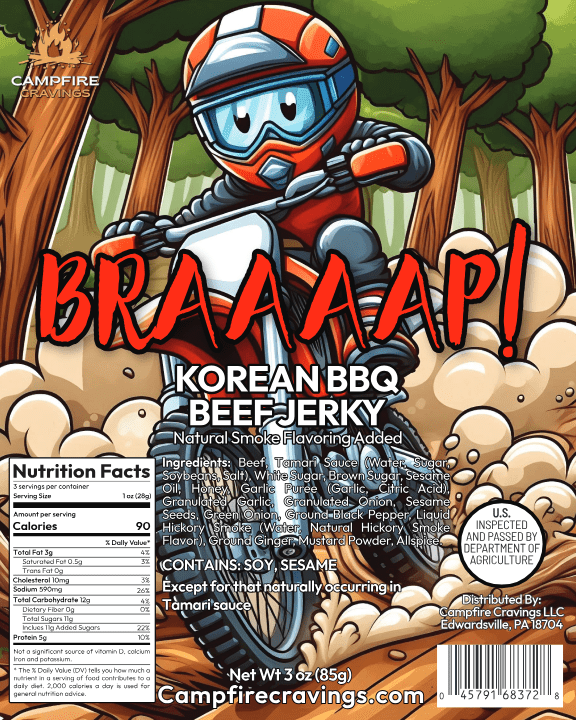 "BRAAAP!" - KOREAN BBQ BEEF JERKY - Campfire Cravings -