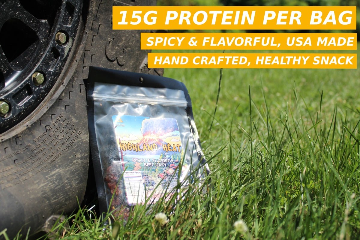 "HIGHLAND HEAT" - SPICY & FLAVORFUL BEEF JERKY - Campfire Cravings - Jerky