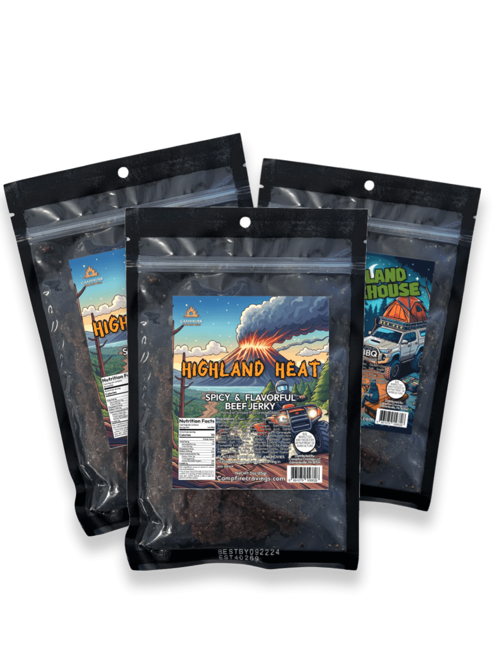 JERKY FLIGHT - 3 BEEF JERKY DEAL - Campfire Cravings - Jerky