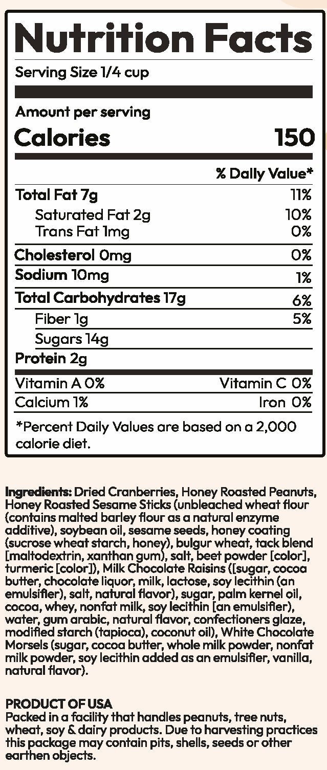 "MUD MADNESS" - CRANBERRY & CHOCOLATE TRAIL MIX - Campfire Cravings -