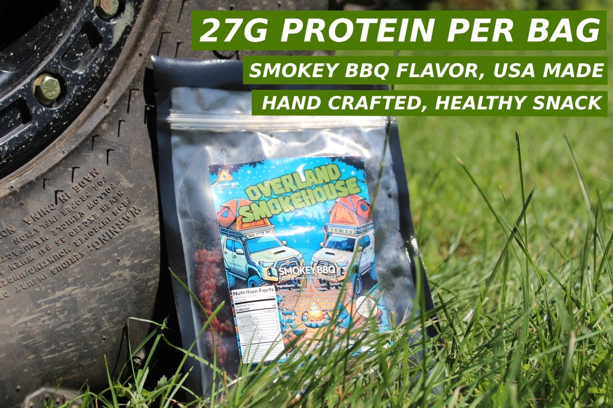 "OVERLAND SMOKEHOUSE" - SMOKEY BBQ BEEF JERKY - Campfire Cravings - Jerky