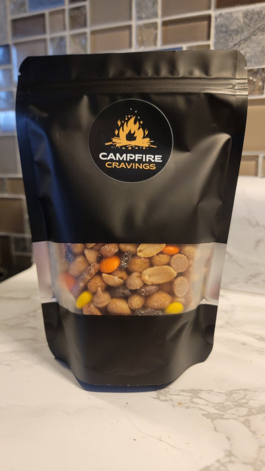 "DIRT TRACKS" - PEANUT BUTTER & CHOCOLATE TRAIL MIX - Campfire Cravings - 